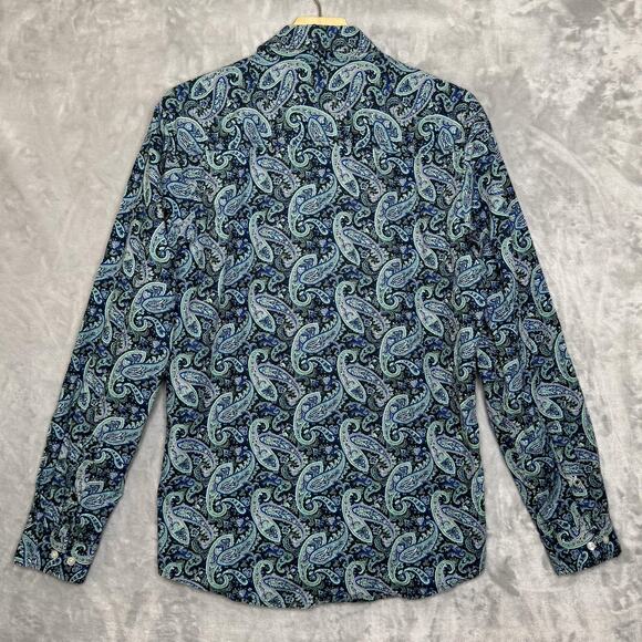 CINCH Shirt Mens Small Black Paisley Modern Fit Western Button Down Cowboy Rodeo - Picture 2 of 10